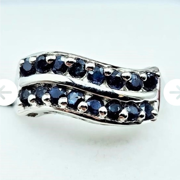New In Box! Sterling & Sapphire Ring! - Picture 5 of 6